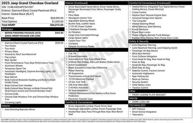 2023 Jeep Grand Cherokee Overland 4x4