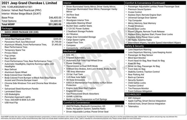 2021 Jeep Grand Cherokee L Limited 4x4 2021 Jeep Grand Cherokee L Limited 4x4