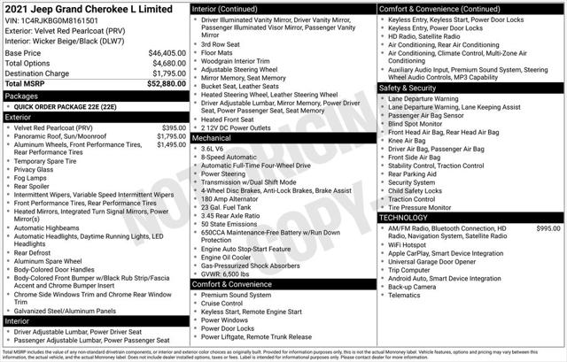 2021 Jeep Grand Cherokee L Limited 4x4 2021 Jeep Grand Cherokee L Limited 4x4