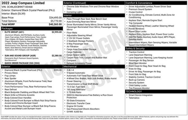 2022 Jeep Compass Limited 4x4 2022 Jeep Compass Limited 4x4