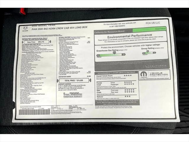2025 Ram 2500 Big Horn Crew Cab 4x4 8' Box