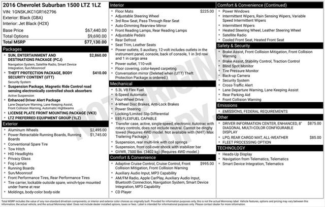 2016 Chevrolet Suburban LTZ 2016 Chevrolet Suburban LTZ