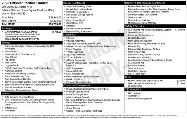 2026 Chrysler Pacifica PACIFICA LIMITED AWD
