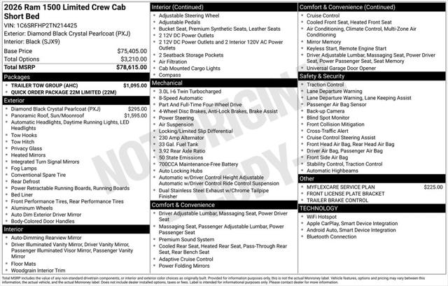 2026 RAM Ram 1500 RAM 1500 LIMITED CREW CAB 4X4 57 BOX