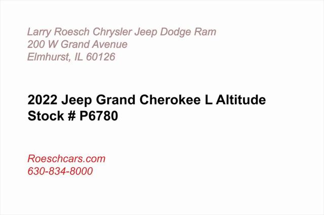 2022 Jeep Grand Cherokee L Altitude 4x4 2022 Jeep Grand Cherokee L Altitude 4x4