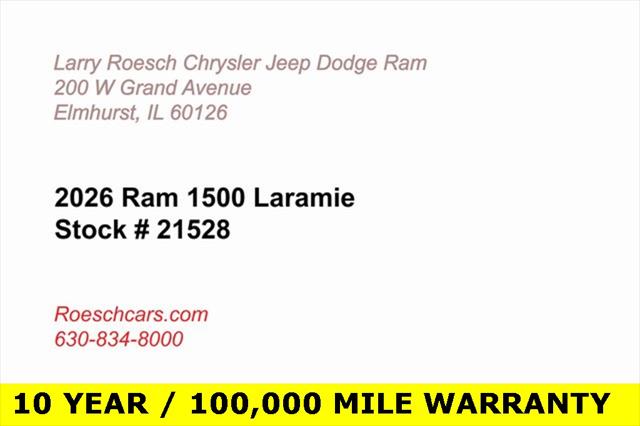 2026 RAM Ram 1500 RAM 1500 LARAMIE CREW CAB 4X4 57 BOX 2026 RAM Ram 1500 RAM 1500 LARAMIE CREW CAB 4X4 57 BOX