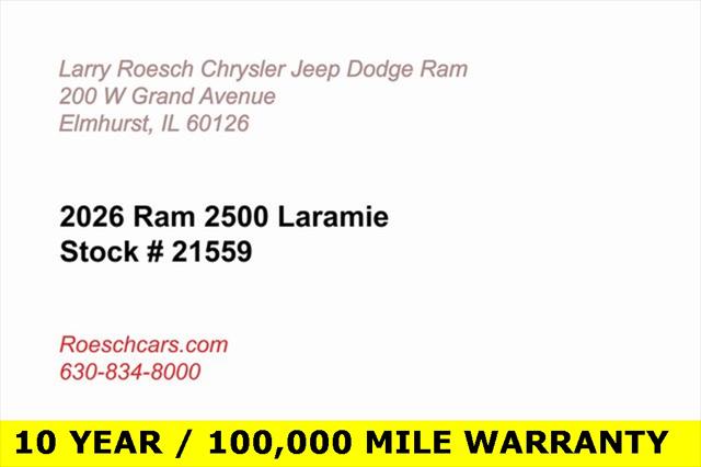 2026 RAM Ram 2500 RAM 2500 LARAMIE CREW CAB 4X4 64 BOX 2026 RAM Ram 2500 RAM 2500 LARAMIE CREW CAB 4X4 64 BOX