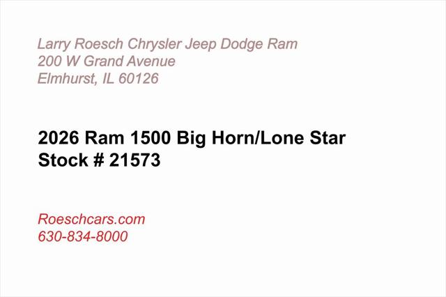 2026 RAM Ram 1500 RAM 1500 BIG HORN CREW CAB 4X4 57 BOX 2026 RAM Ram 1500 RAM 1500 BIG HORN CREW CAB 4X4 57 BOX
