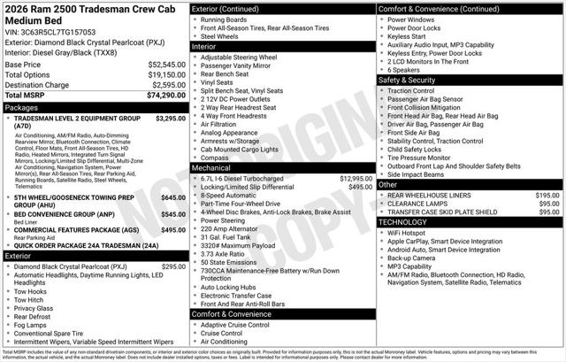 2026 RAM Ram 2500 RAM 2500 TRADESMAN CREW CAB 4X4 64 BOX