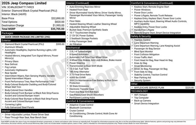 2026 Jeep Compass COMPASS LIMITED 4X4