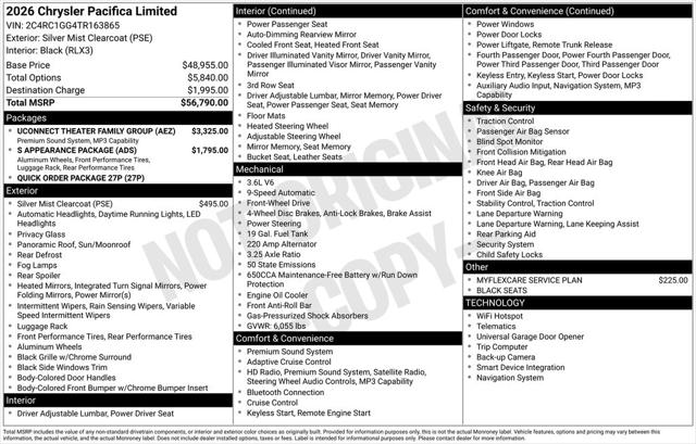 2026 Chrysler Pacifica PACIFICA LIMITED