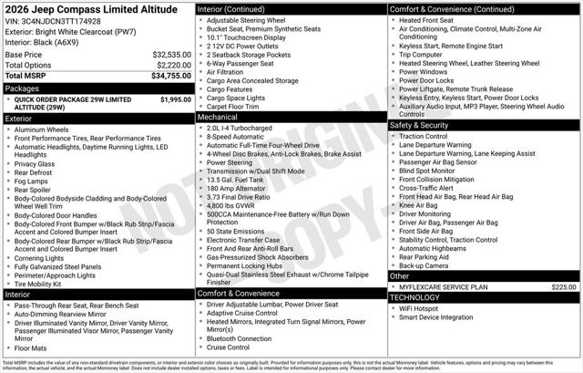 2026 Jeep Compass Limited Altitude