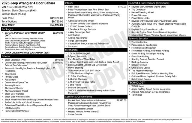2025 Jeep Wrangler WRANGLER 4-DOOR SAHARA 2025 Jeep Wrangler WRANGLER 4-DOOR SAHARA