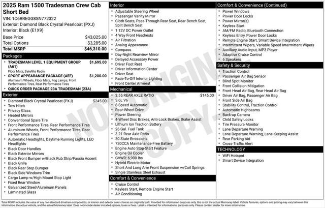 2025 RAM Ram 1500 RAM 1500 TRADESMAN CREW CAB 4X2 57 BOX