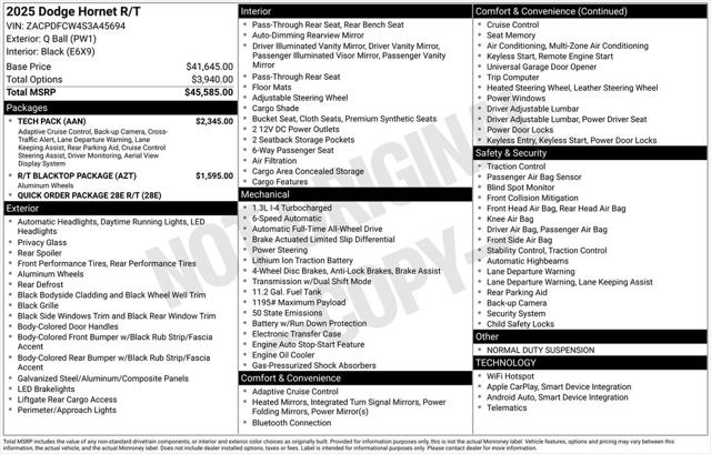 2025 Dodge Hornet HORNET R/T EAWD 2025 Dodge Hornet HORNET R/T EAWD