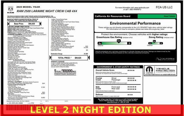 2025 RAM 2500 Laramie Crew Cab 4x4 64 Box 2025 RAM 2500 Laramie Crew Cab 4x4 64 Box