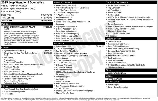 2025 Jeep Wrangler 4-Door Willys 4x4