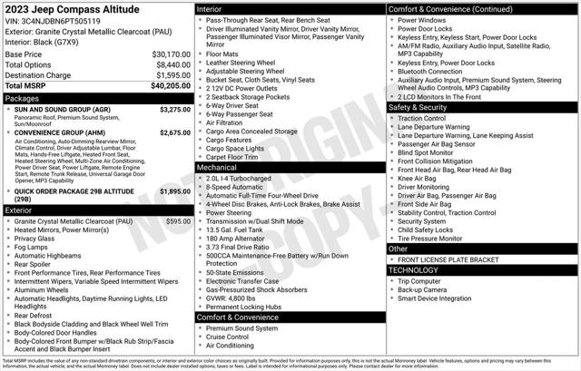 2023 Jeep Compass Altitude 4x4 2023 Jeep Compass Altitude 4x4