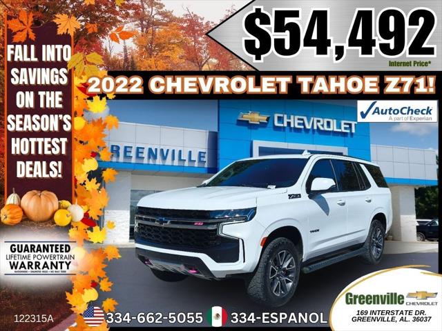 2022 Chevrolet Tahoe 4WD Z71 2022 Chevrolet Tahoe 4WD Z71