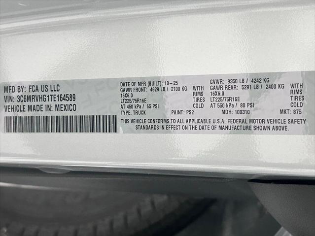 2026 Ram ProMaster Cargo Van SLT