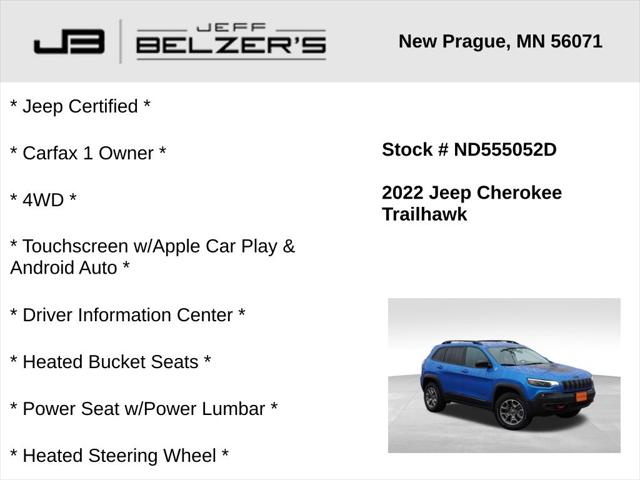 2022 Jeep Cherokee Trailhawk 4x4 2022 Jeep Cherokee Trailhawk 4x4