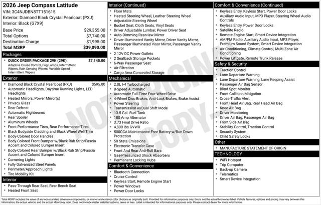 2026 Jeep Compass Latitude