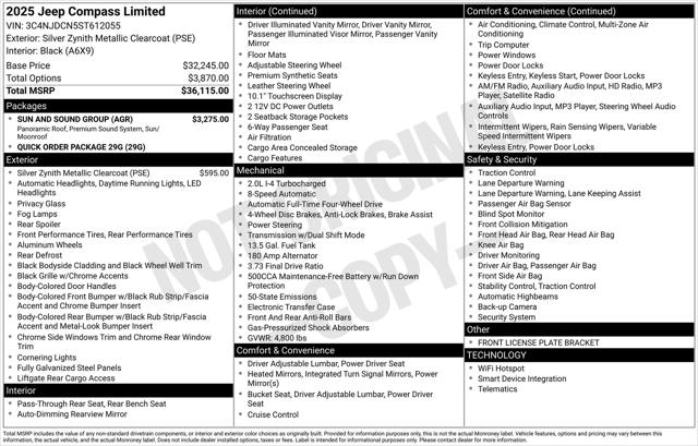 2025 Jeep Compass COMPASS LIMITED 4X4