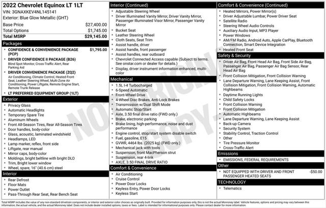 2022 Chevrolet Equinox FWD LT 2022 Chevrolet Equinox FWD LT