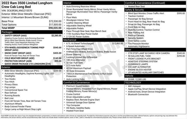 2022 RAM 3500 Limited Longhorn Crew Cab 4x4 8 Box