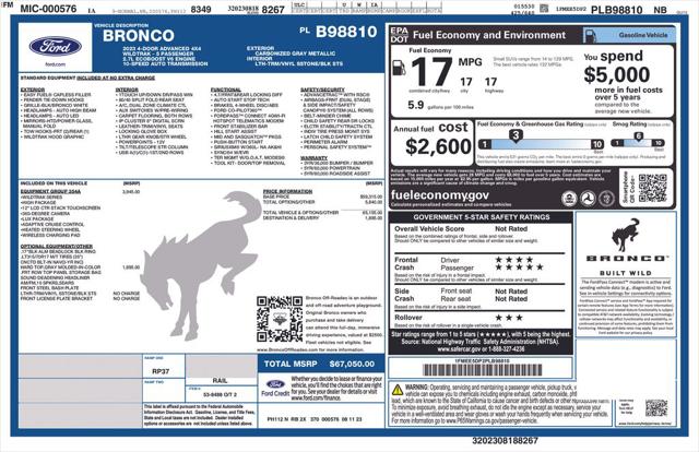 2023 Ford Bronco Wildtrak 2023 Ford Bronco Wildtrak