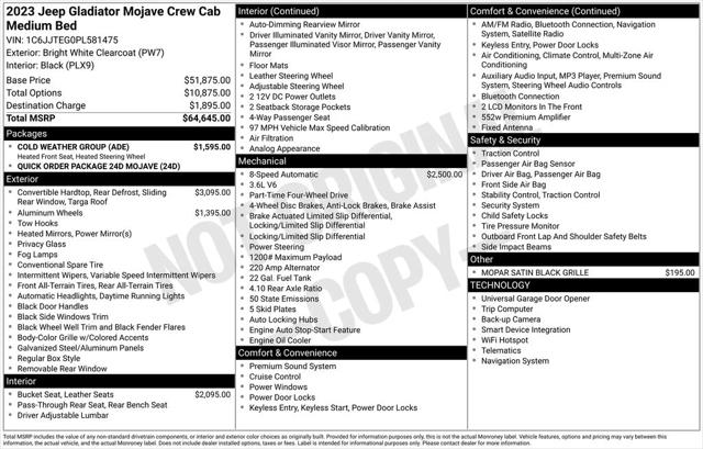 2023 Jeep Gladiator Mojave 4x4