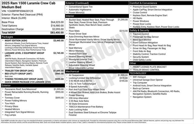 2025 RAM Ram 1500 RAM 1500 LARAMIE CREW CAB 4X4 64 BOX 2025 RAM Ram 1500 RAM 1500 LARAMIE CREW CAB 4X4 64 BOX