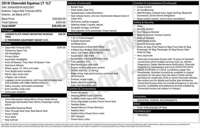 2018 Chevrolet Equinox LT 2018 Chevrolet Equinox LT