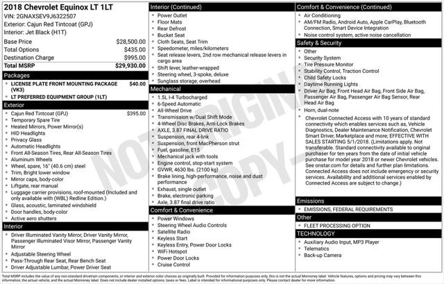 2018 Chevrolet Equinox LT 2018 Chevrolet Equinox LT