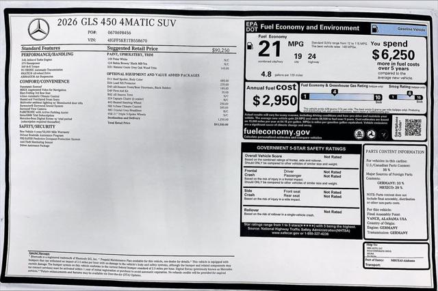 2026 Mercedes-Benz GLS GLS 450 4MATIC
