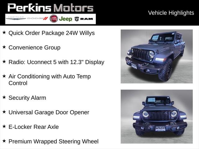 2026 Jeep Gladiator GLADIATOR WILLYS 4X4 2026 Jeep Gladiator GLADIATOR WILLYS 4X4