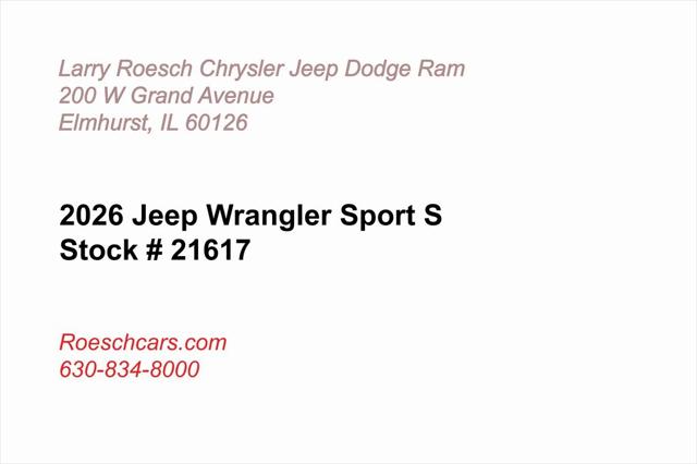 2026 Jeep Wrangler WRANGLER 2-DOOR SPORT S 2026 Jeep Wrangler WRANGLER 2-DOOR SPORT S