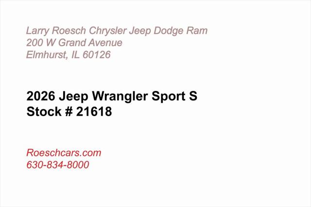 2026 Jeep Wrangler WRANGLER 2-DOOR SPORT S 2026 Jeep Wrangler WRANGLER 2-DOOR SPORT S