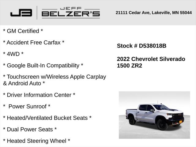 2022 Chevrolet Silverado 1500 4WD Crew Cab Short Bed ZR2 2022 Chevrolet Silverado 1500 4WD Crew Cab Short Bed ZR2