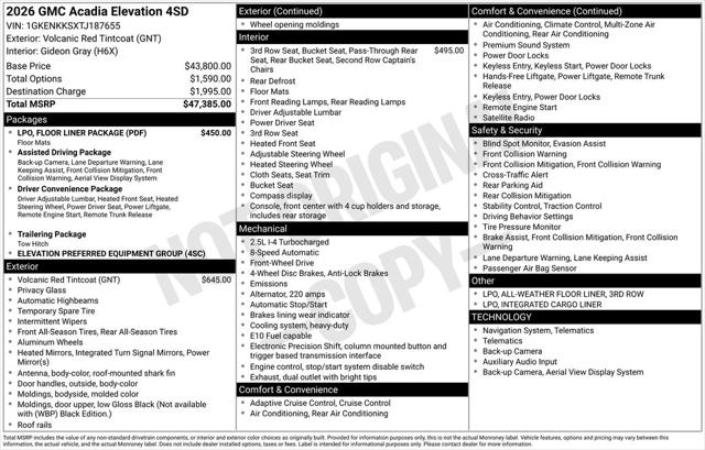 2026 GMC Acadia Elevation FWD