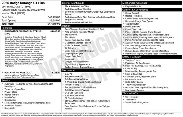 2026 Dodge Durango GT PLUS AWD