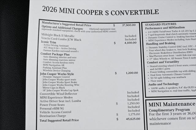 2026 MINI Cooper Convertible Cooper S