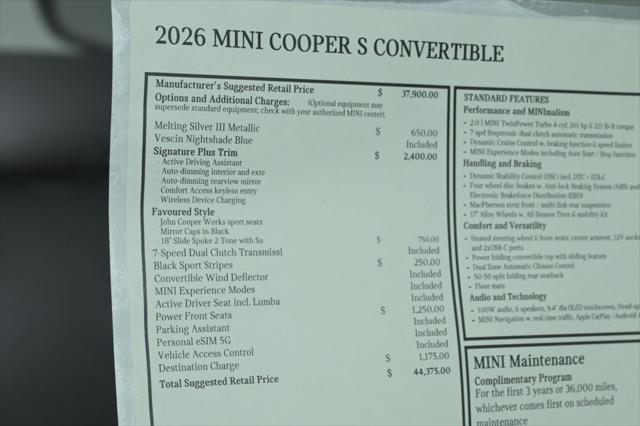 2026 MINI Cooper Convertible Cooper S