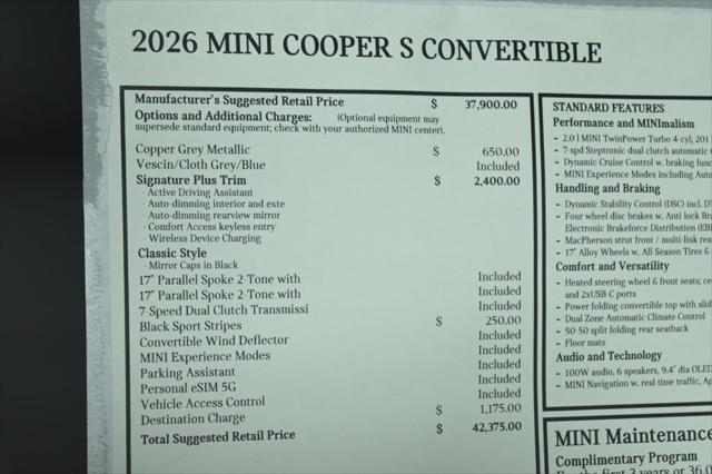 2026 MINI Cooper Convertible Cooper S