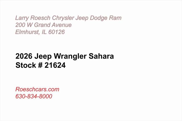 2026 Jeep Wrangler WRANGLER 4-DOOR SAHARA 2026 Jeep Wrangler WRANGLER 4-DOOR SAHARA
