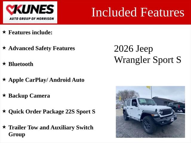 2026 Jeep Wrangler WRANGLER 4-DOOR SPORT S