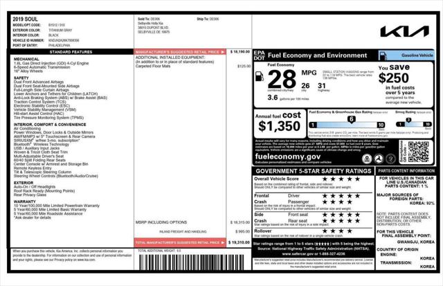 2019 Kia Soul Base 2019 Kia Soul Base
