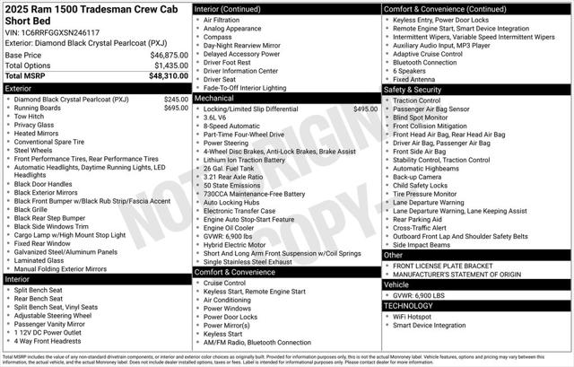 2025 RAM 1500 Tradesman Crew Cab 4x4 57 Box