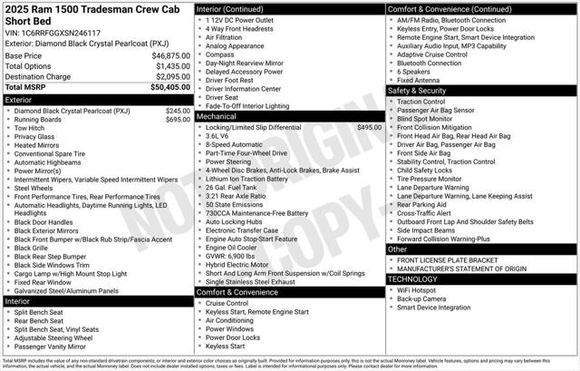 2025 RAM 1500 Tradesman Crew Cab 4x4 57 Box
