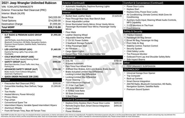 2021 Jeep Wrangler Unlimited Rubicon 4X4 2021 Jeep Wrangler Unlimited Rubicon 4X4